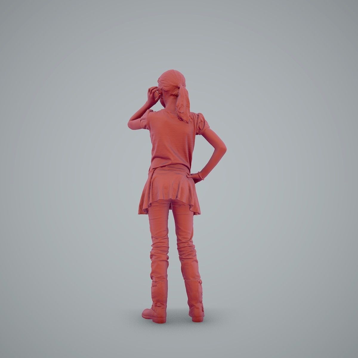 Standing Casual Girl Talking on the Phone CGirl0003-HD2-O02P01-S 3D model_62