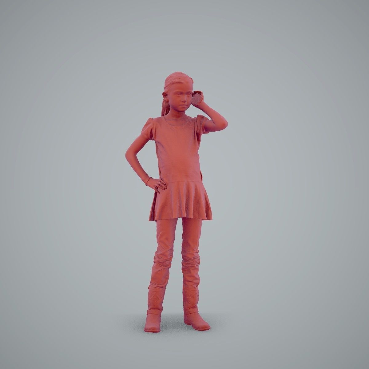 Standing Casual Girl Talking on the Phone CGirl0003-HD2-O02P01-S 3D model_23