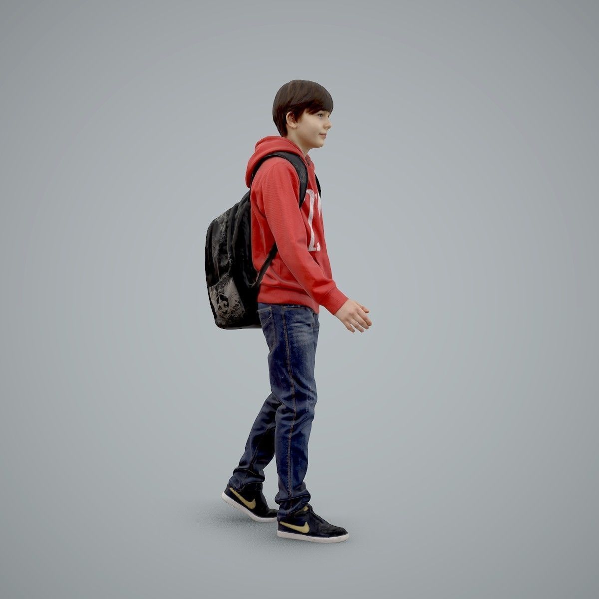 standing Casual Boy with Red Sweatshirt CBoy0004-HD2-O02P01-S 3D model_2