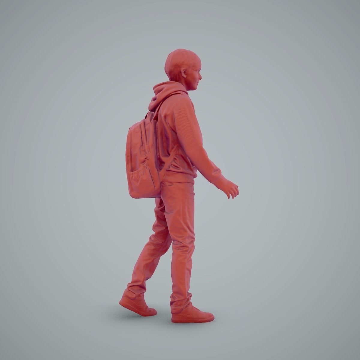 standing Casual Boy with Red Sweatshirt CBoy0004-HD2-O02P01-S 3D model_11