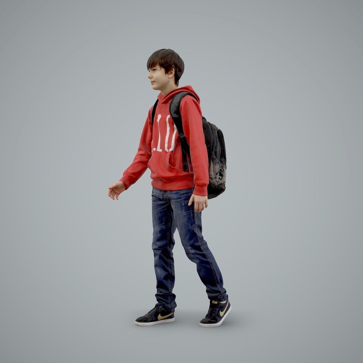 standing Casual Boy with Red Sweatshirt CBoy0004-HD2-O02P01-S 3D model_1