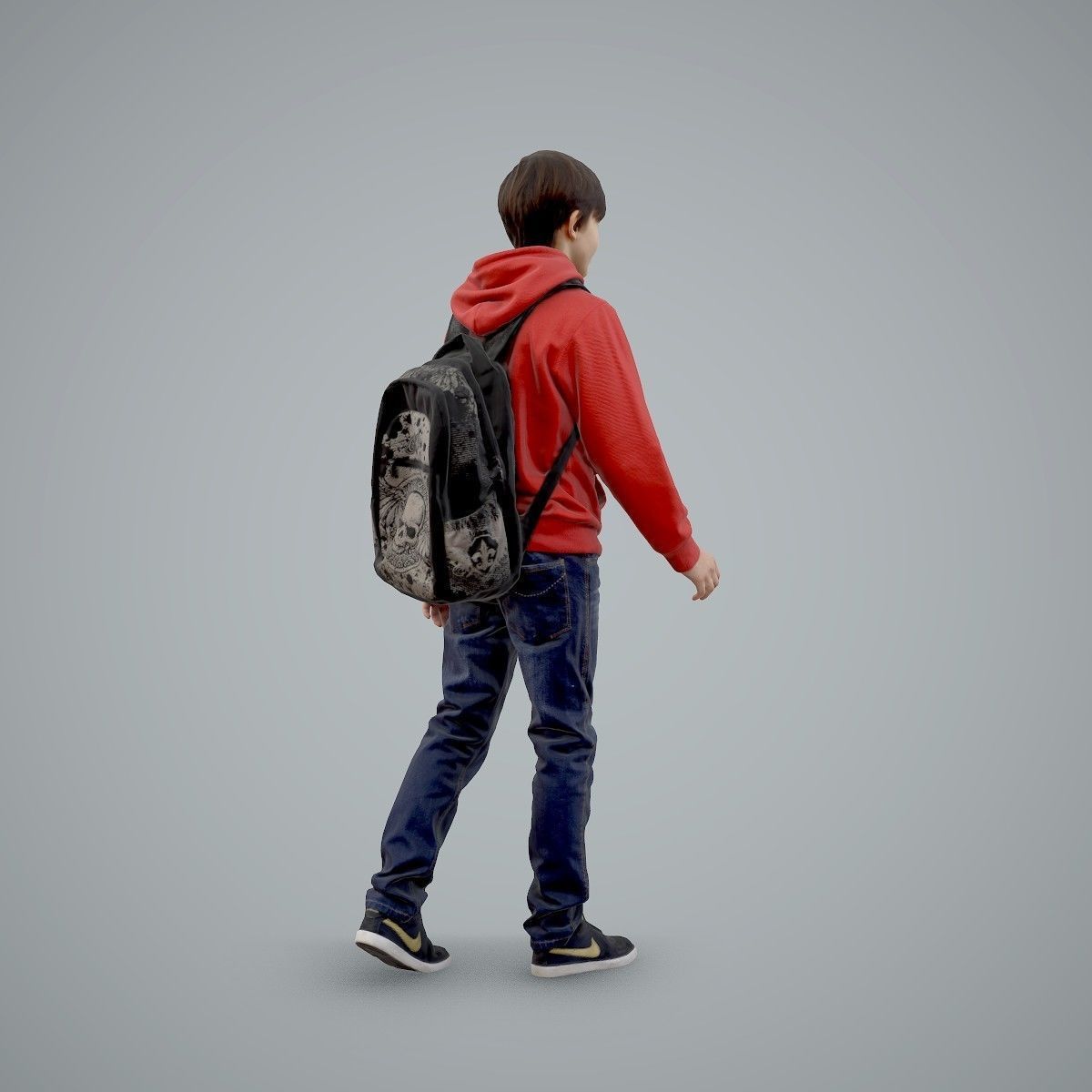 standing Casual Boy with Red Sweatshirt CBoy0004-HD2-O02P01-S 3D model_4