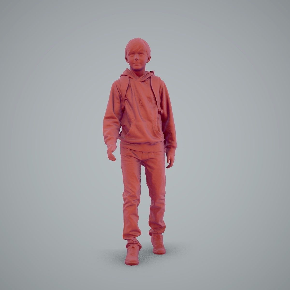standing Casual Boy with Red Sweatshirt CBoy0004-HD2-O02P01-S 3D model_6