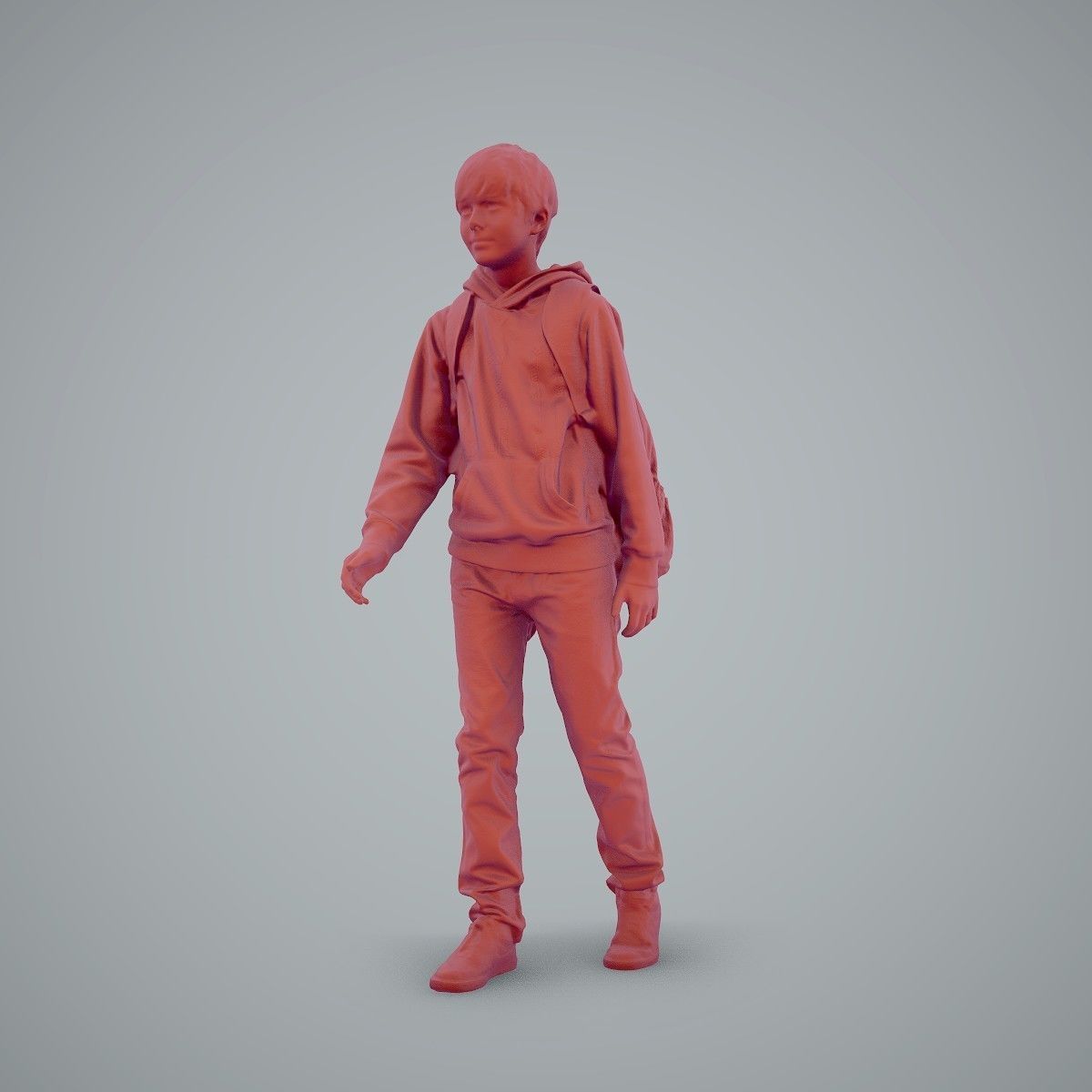 standing Casual Boy with Red Sweatshirt CBoy0004-HD2-O02P01-S 3D model_17