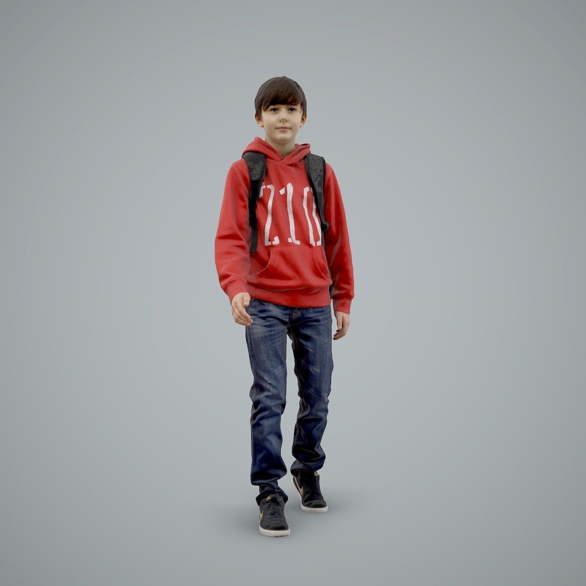 standing Casual Boy with Red Sweatshirt CBoy0004-HD2-O02P01-S 3D model_10