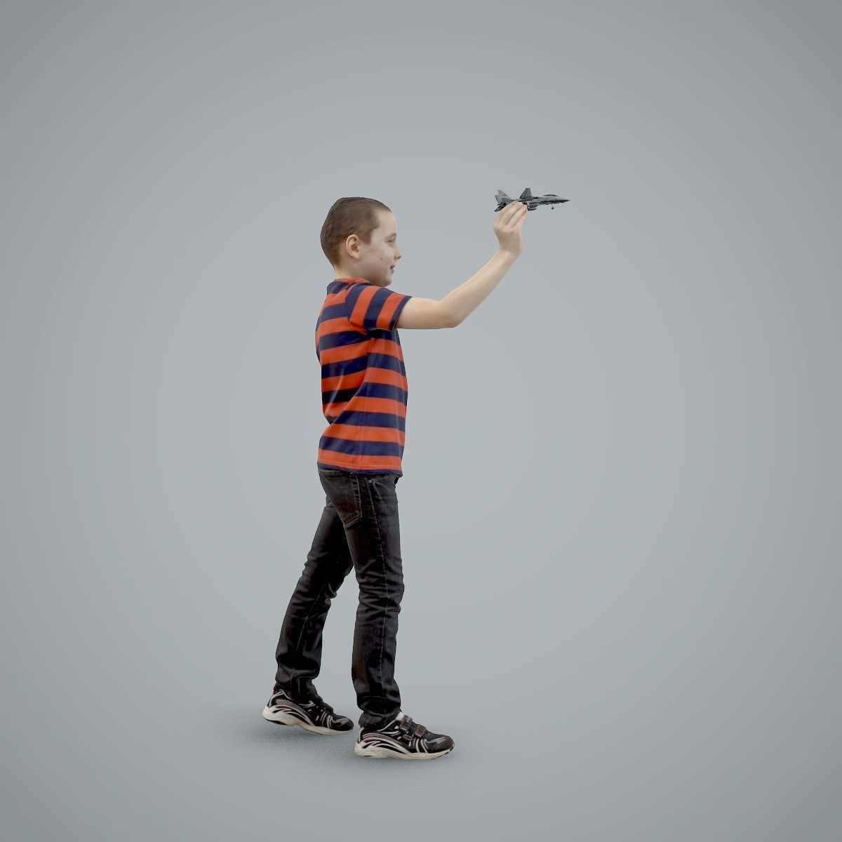 Boy Playing with an Airplane CBoy0005-HD2-O02P01-S 3D model_17