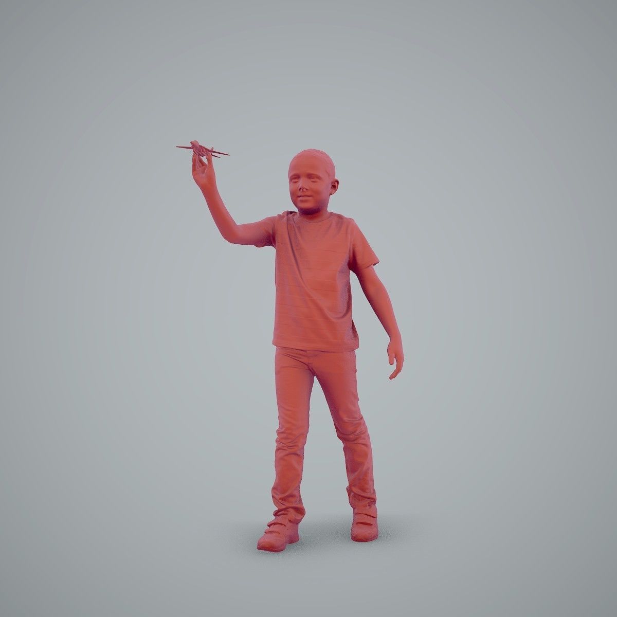 Boy Playing with an Airplane CBoy0005-HD2-O02P01-S 3D model_31