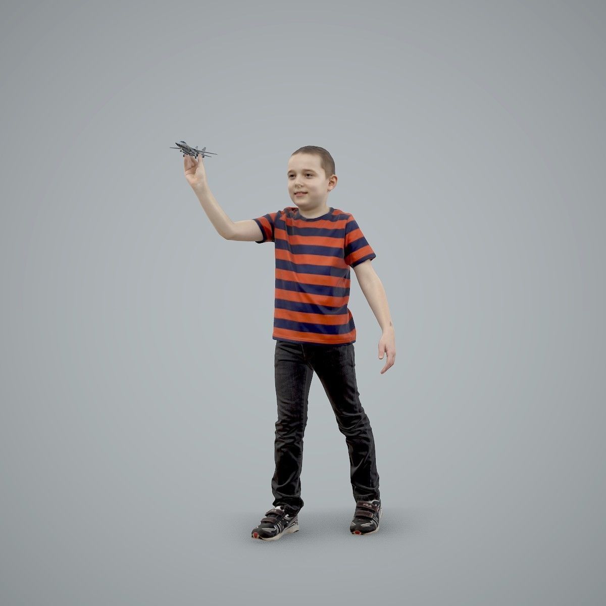 Boy Playing with an Airplane CBoy0005-HD2-O02P01-S 3D model_67