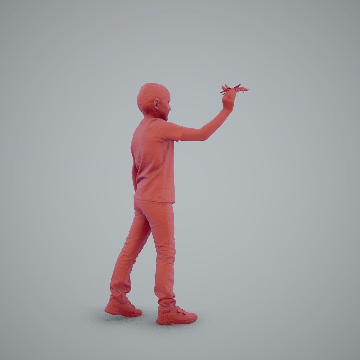 Boy Playing with an Airplane CBoy0005-HD2-O02P01-S 3D model_64