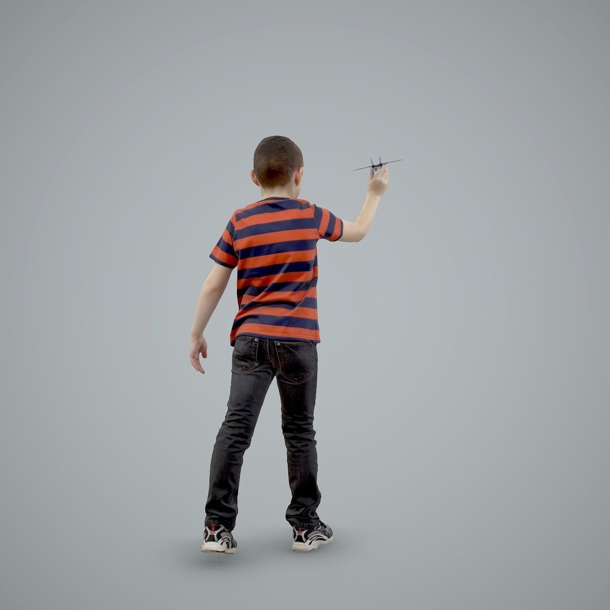 Boy Playing with an Airplane CBoy0005-HD2-O02P01-S 3D model_15