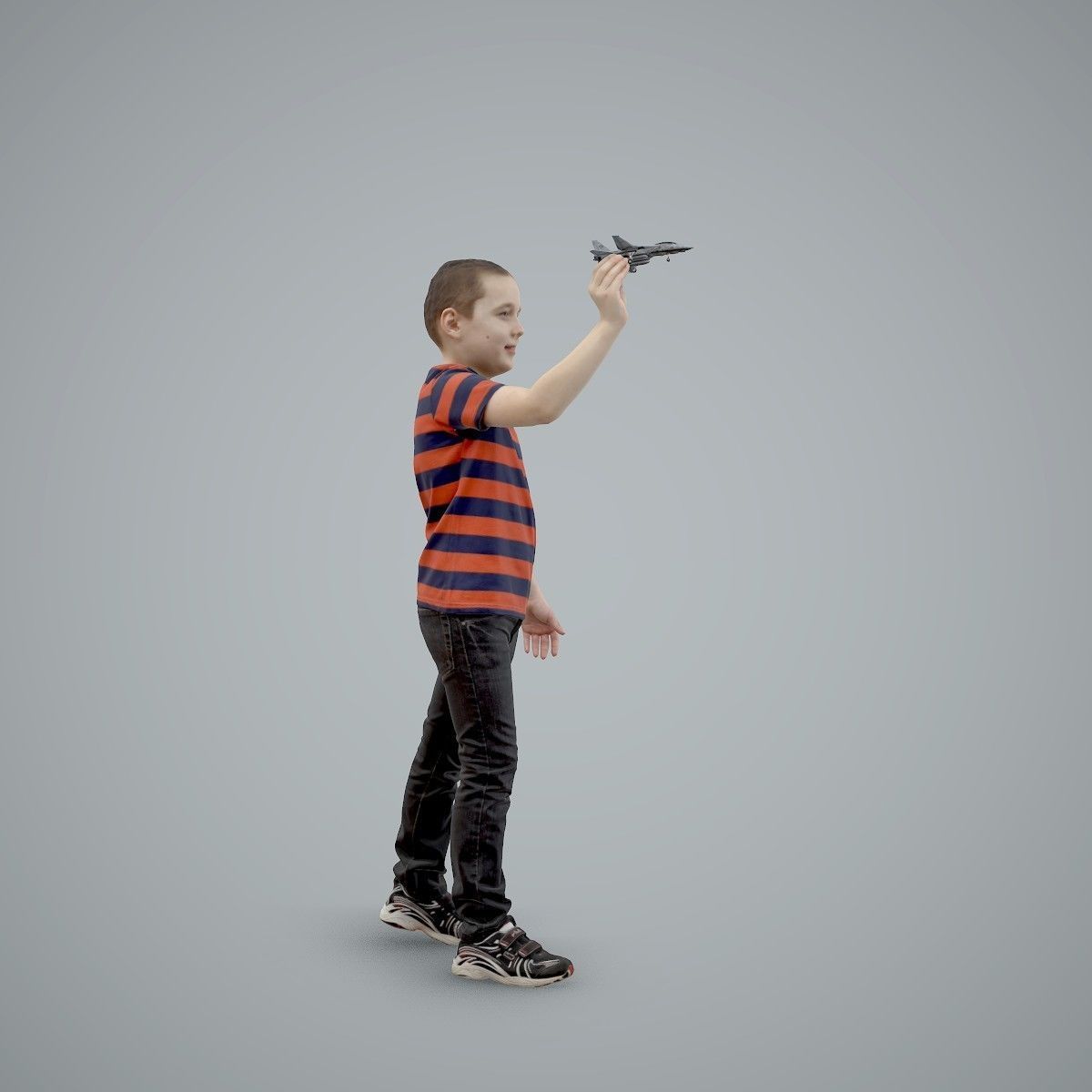 Boy Playing with an Airplane CBoy0005-HD2-O02P01-S 3D model_18