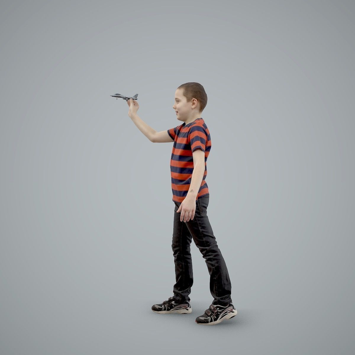 Boy Playing with an Airplane CBoy0005-HD2-O02P01-S 3D model_49