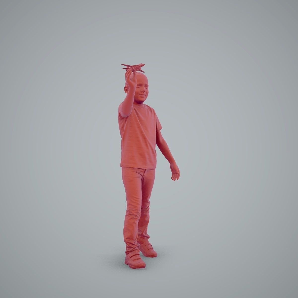 Boy Playing with an Airplane CBoy0005-HD2-O02P01-S 3D model_26
