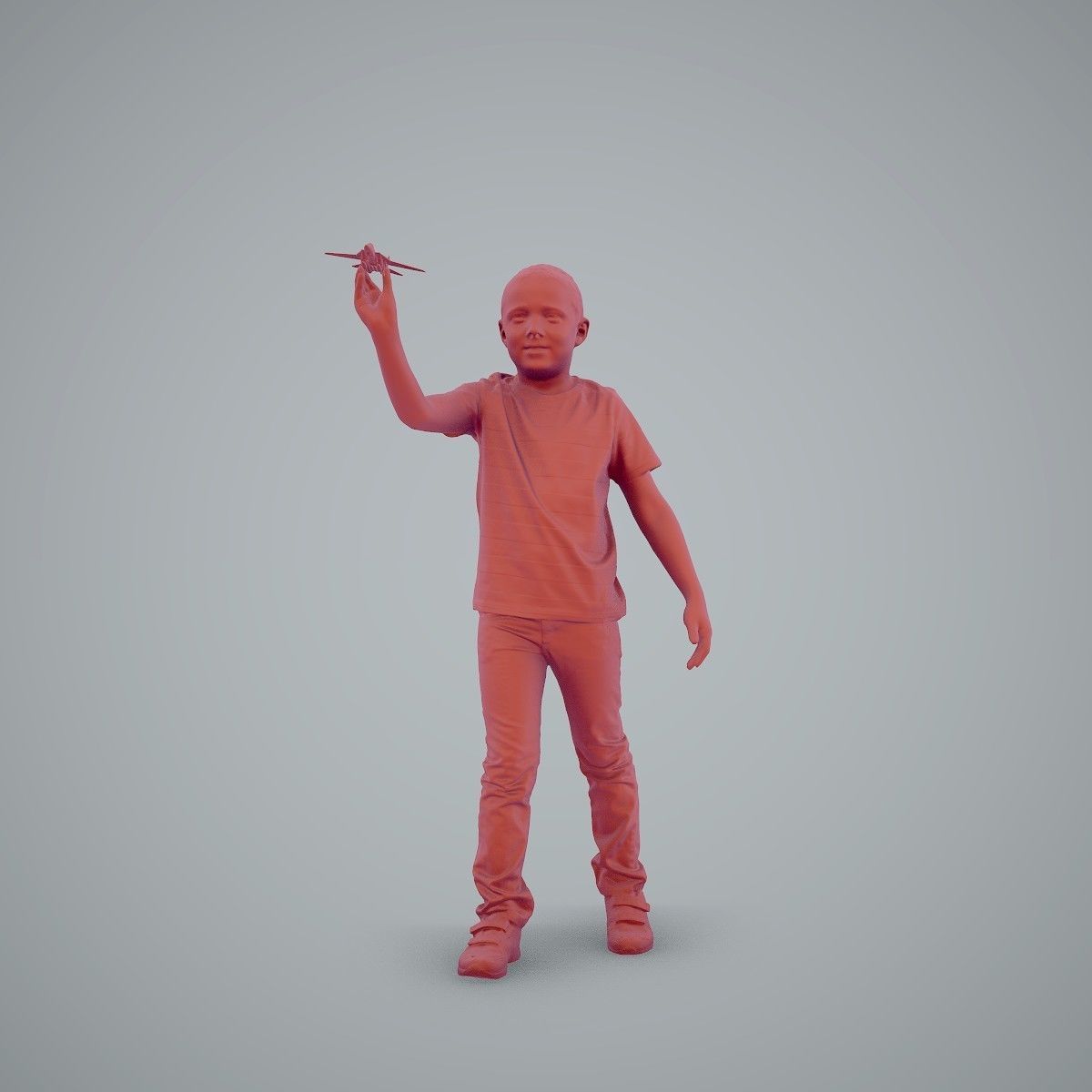 Boy Playing with an Airplane CBoy0005-HD2-O02P01-S 3D model_74
