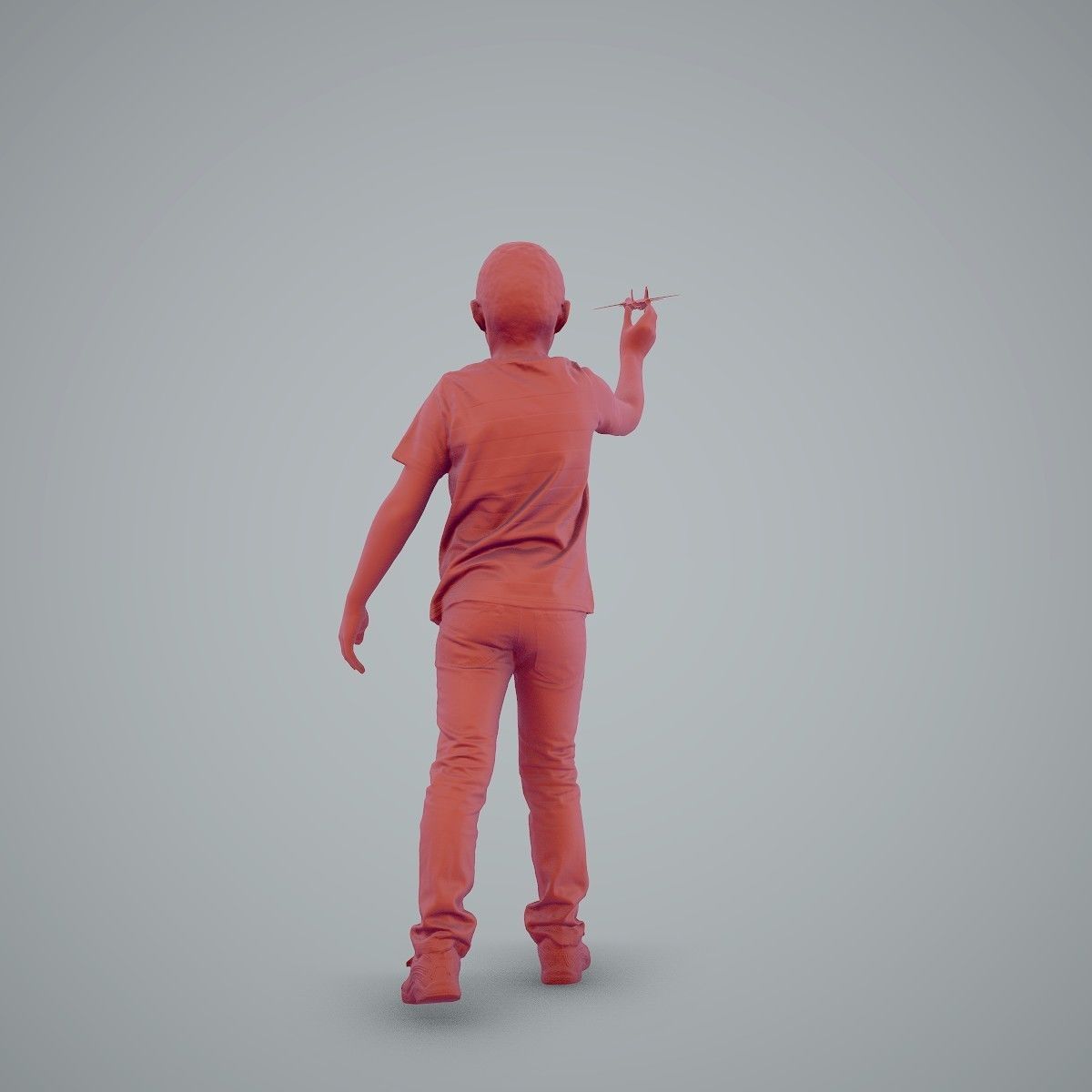 Boy Playing with an Airplane CBoy0005-HD2-O02P01-S 3D model_38