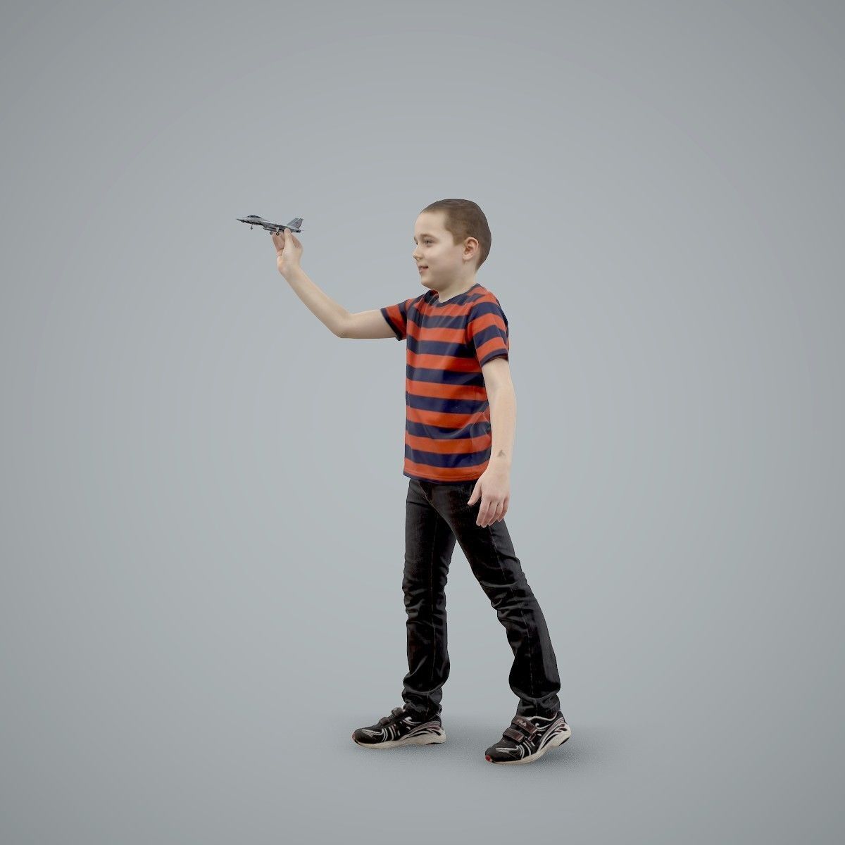Boy Playing with an Airplane CBoy0005-HD2-O02P01-S 3D model_46