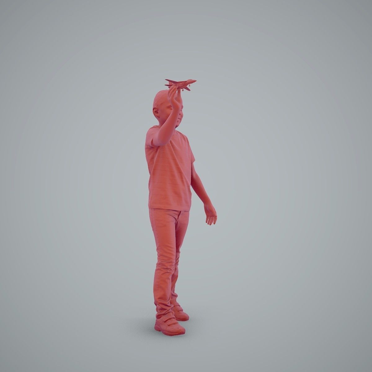 Boy Playing with an Airplane CBoy0005-HD2-O02P01-S 3D model_58
