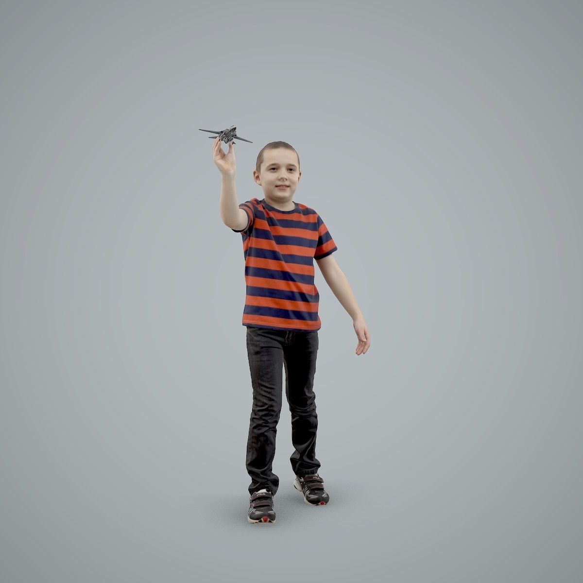 Boy Playing with an Airplane CBoy0005-HD2-O02P01-S 3D model_11