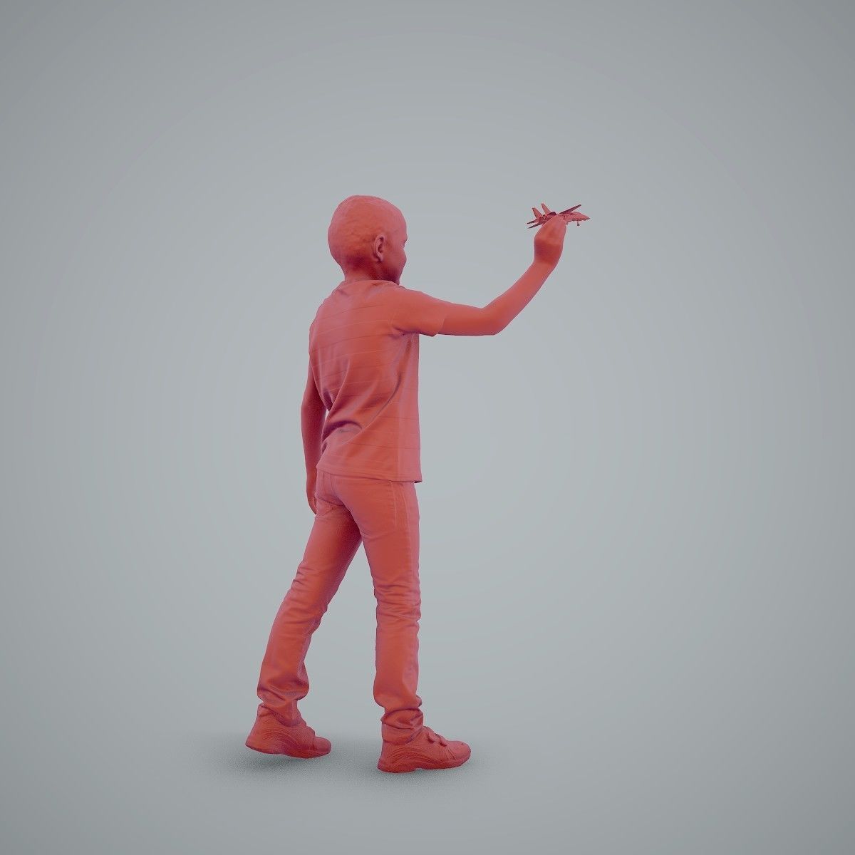 Boy Playing with an Airplane CBoy0005-HD2-O02P01-S 3D model_62