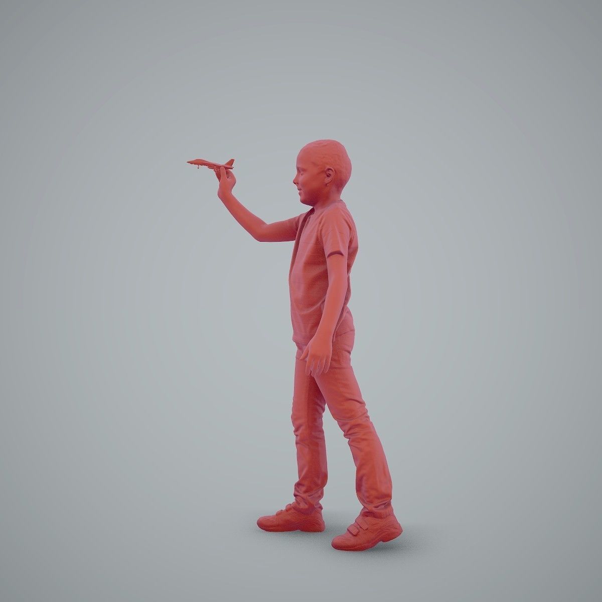 Boy Playing with an Airplane CBoy0005-HD2-O02P01-S 3D model_29