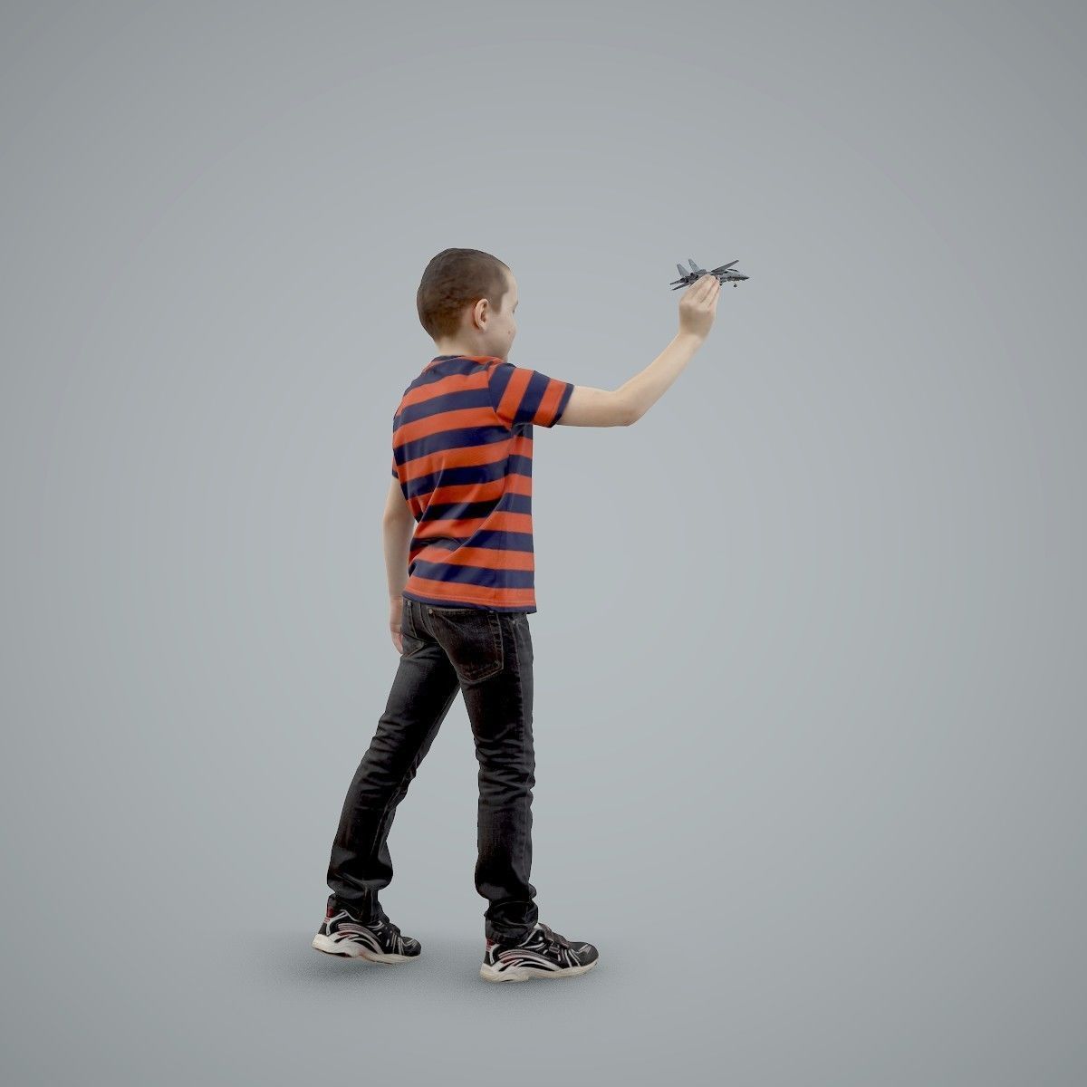 Boy Playing with an Airplane CBoy0005-HD2-O02P01-S 3D model_70