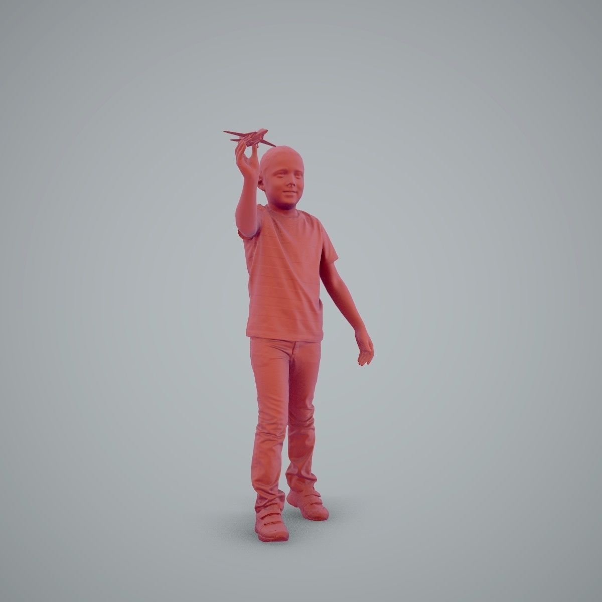 Boy Playing with an Airplane CBoy0005-HD2-O02P01-S 3D model_45