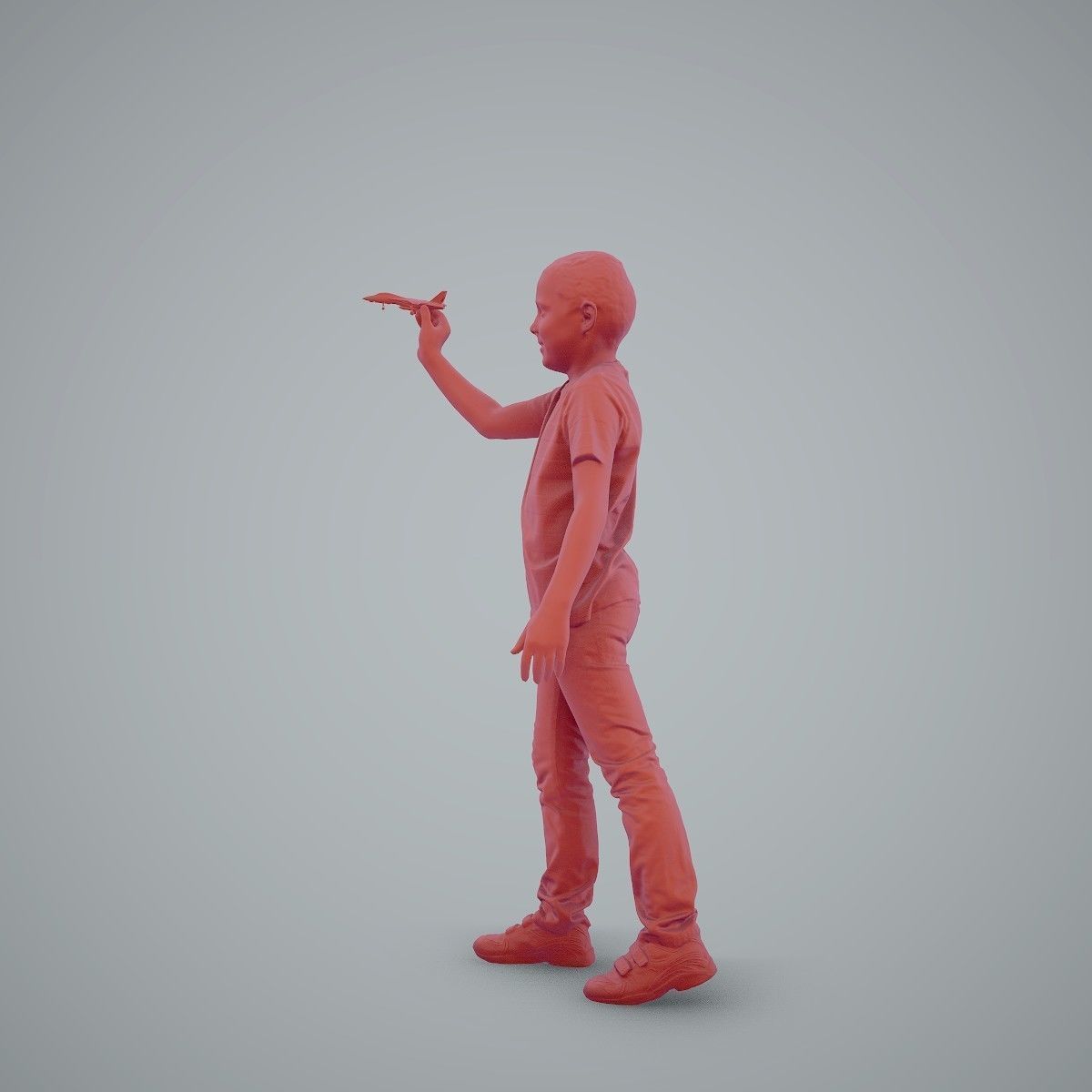 Boy Playing with an Airplane CBoy0005-HD2-O02P01-S 3D model_51