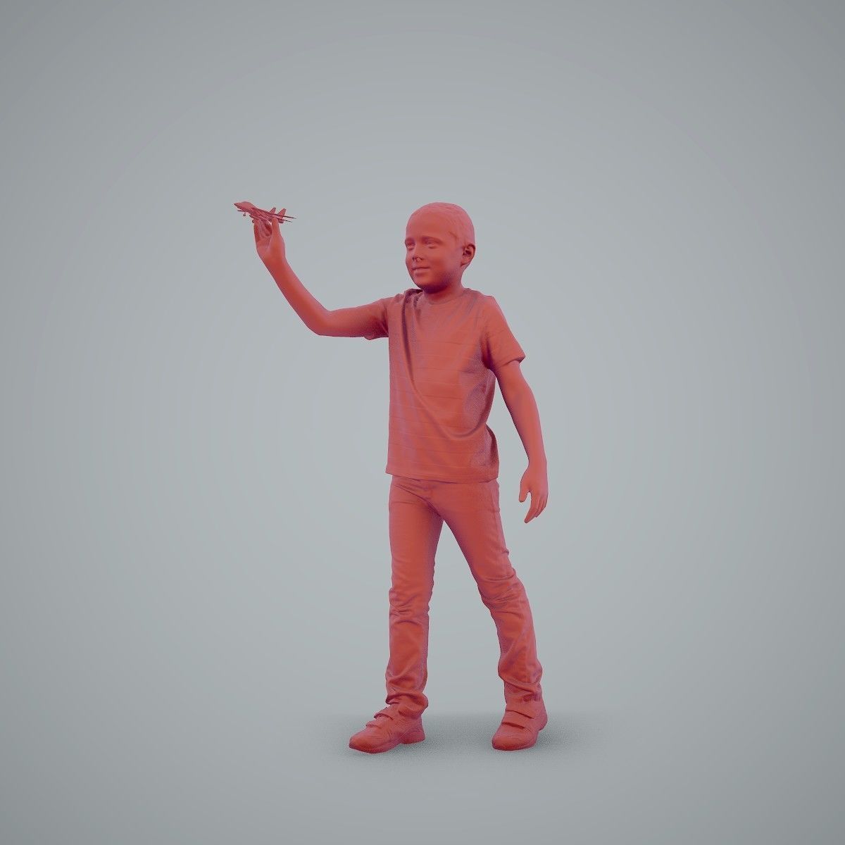 Boy Playing with an Airplane CBoy0005-HD2-O02P01-S 3D model_44