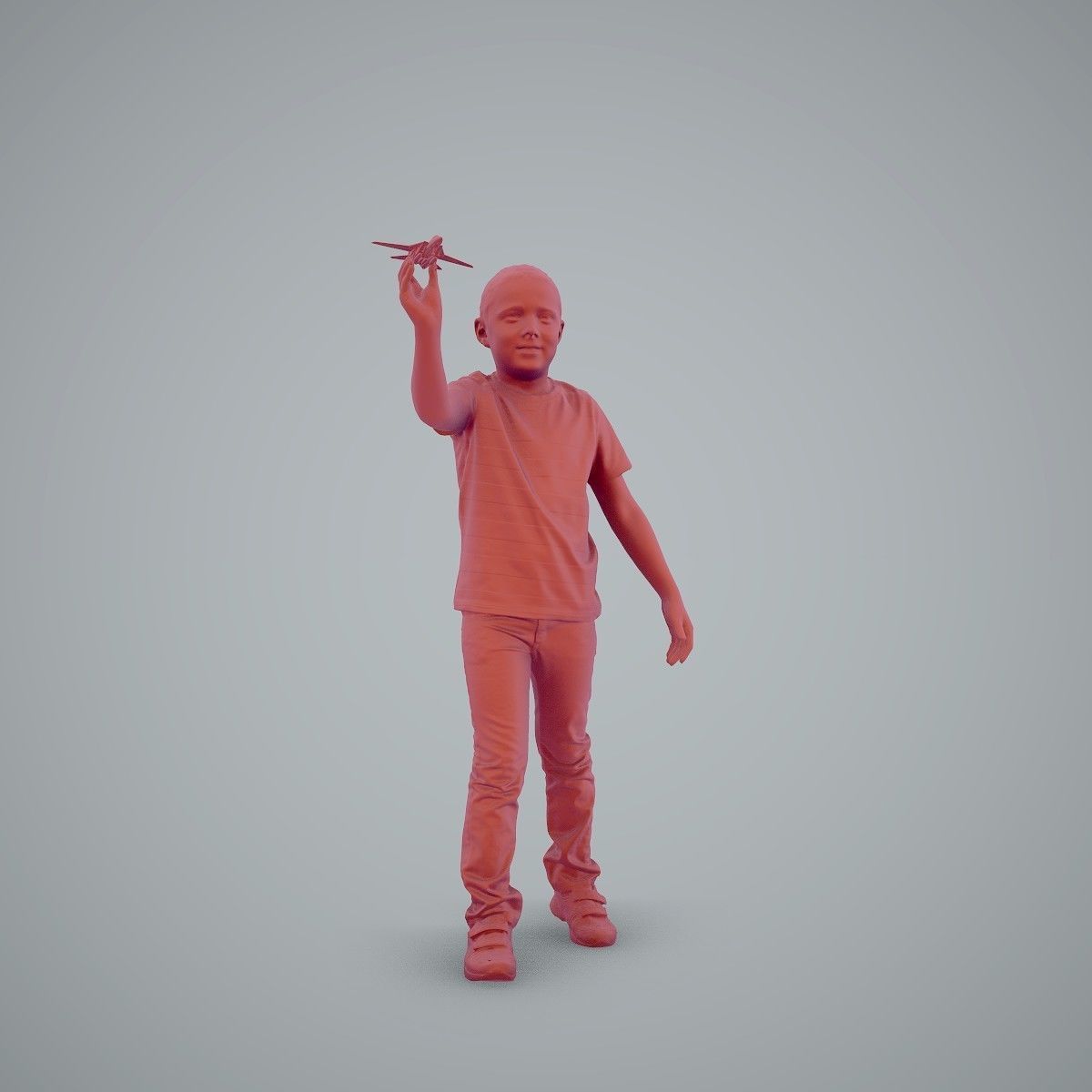 Boy Playing with an Airplane CBoy0005-HD2-O02P01-S 3D model_52