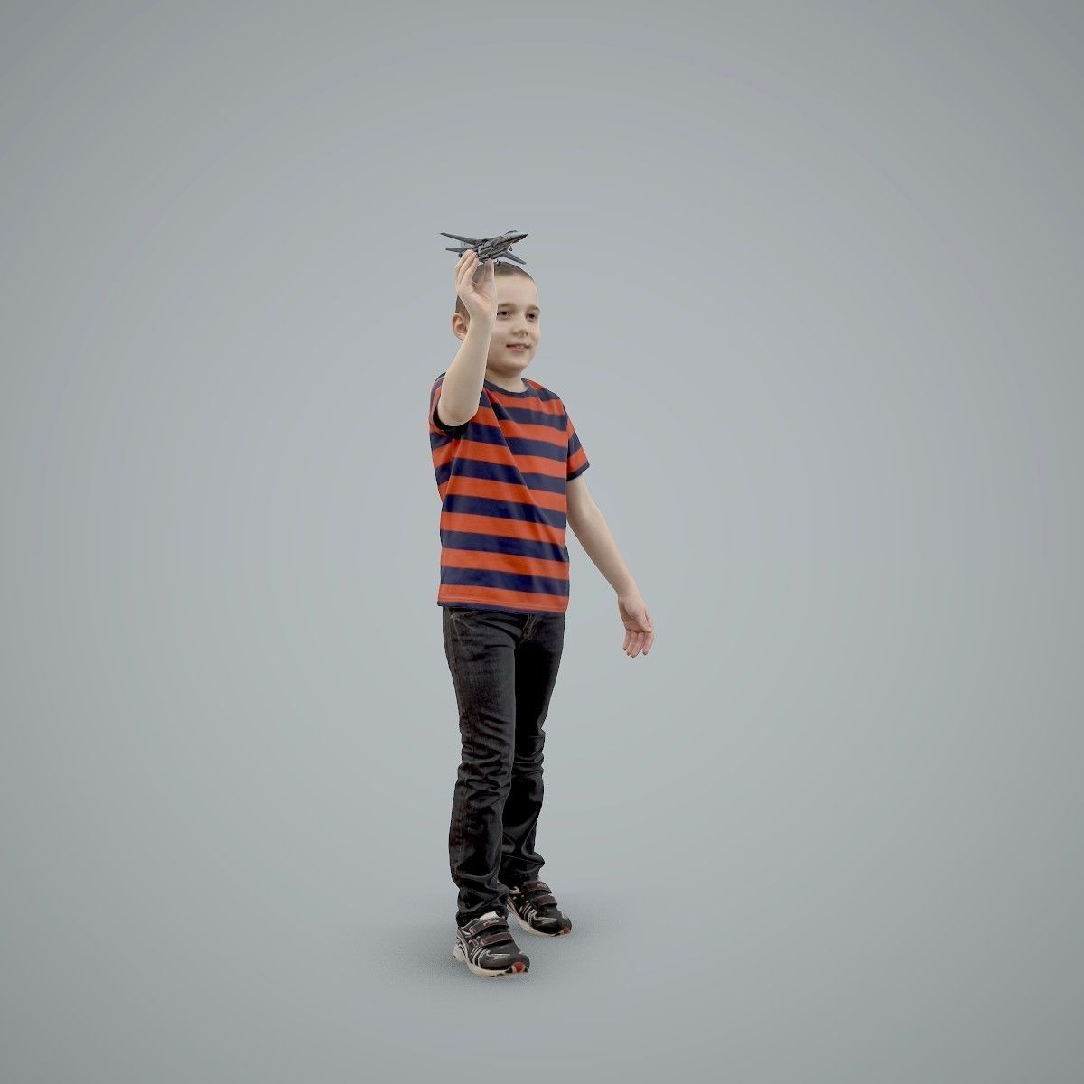Boy Playing with an Airplane CBoy0005-HD2-O02P01-S 3D model_23