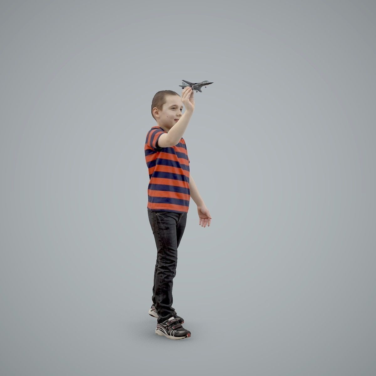 Boy Playing with an Airplane CBoy0005-HD2-O02P01-S 3D model_57