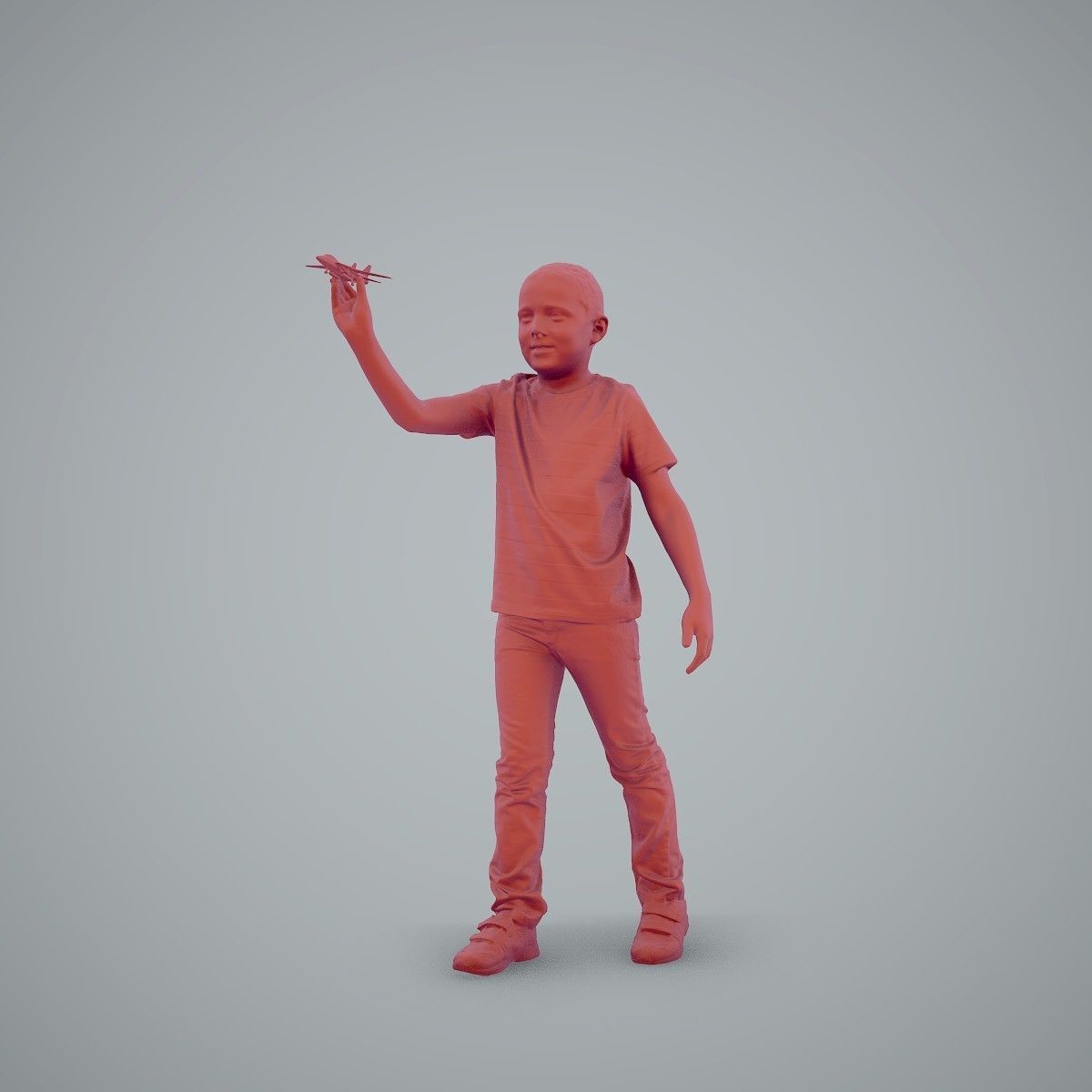 Boy Playing with an Airplane CBoy0005-HD2-O02P01-S 3D model_63