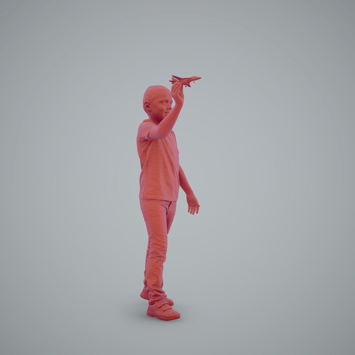 Boy Playing with an Airplane CBoy0005-HD2-O02P01-S 3D model_27