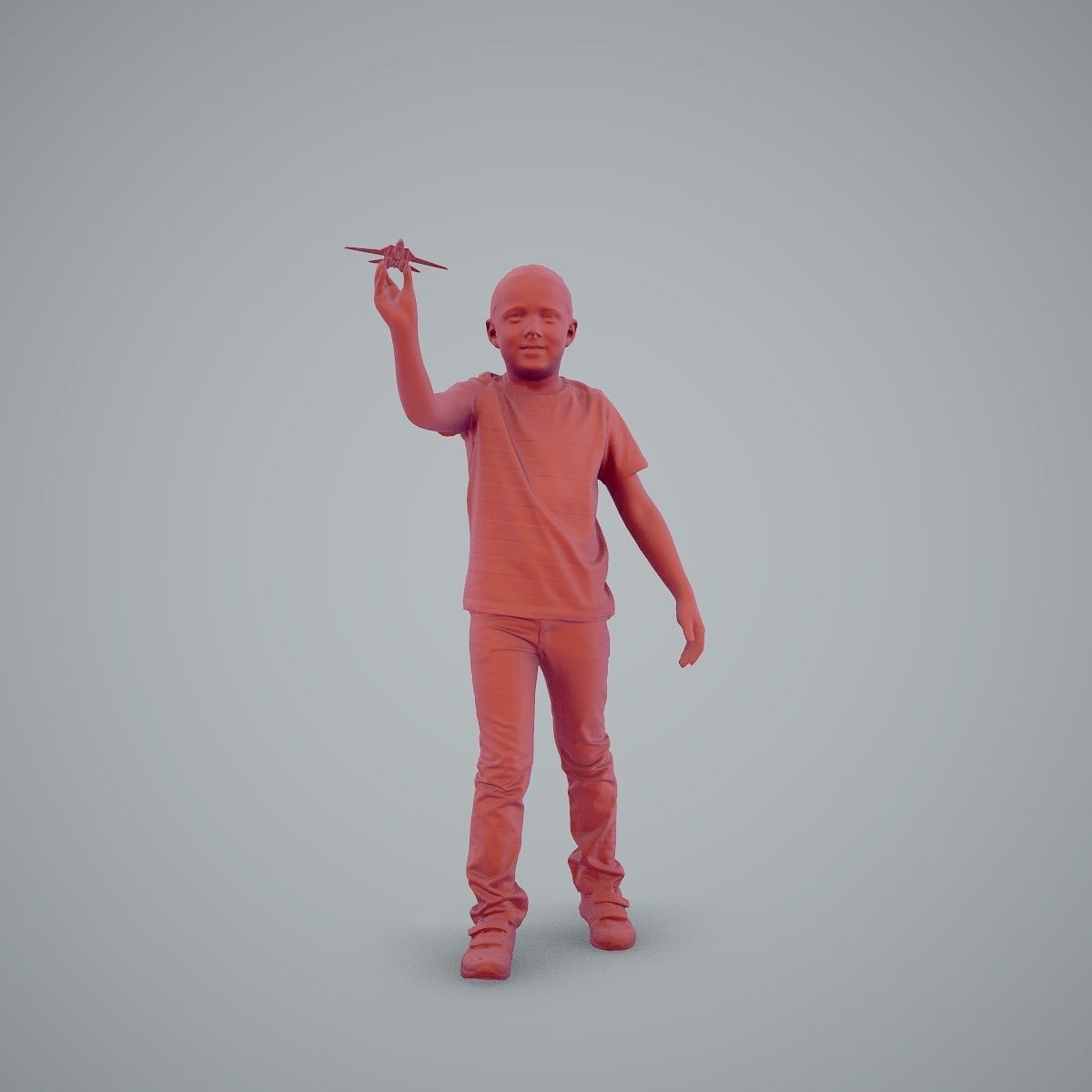 Boy Playing with an Airplane CBoy0005-HD2-O02P01-S 3D model_33