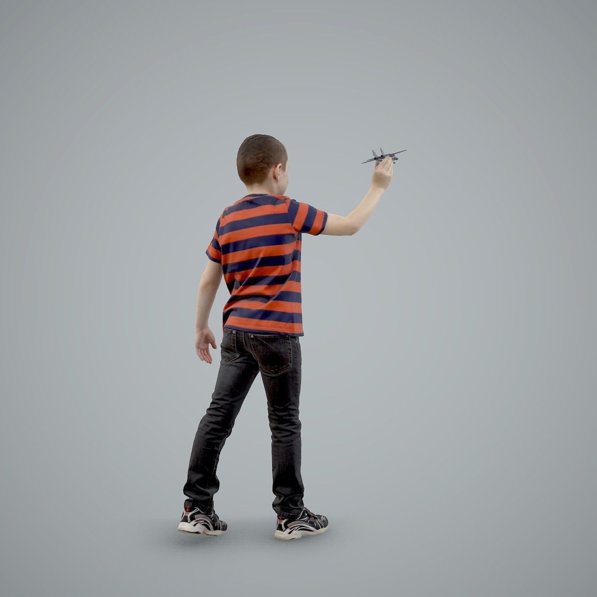 Boy Playing with an Airplane CBoy0005-HD2-O02P01-S 3D model_7
