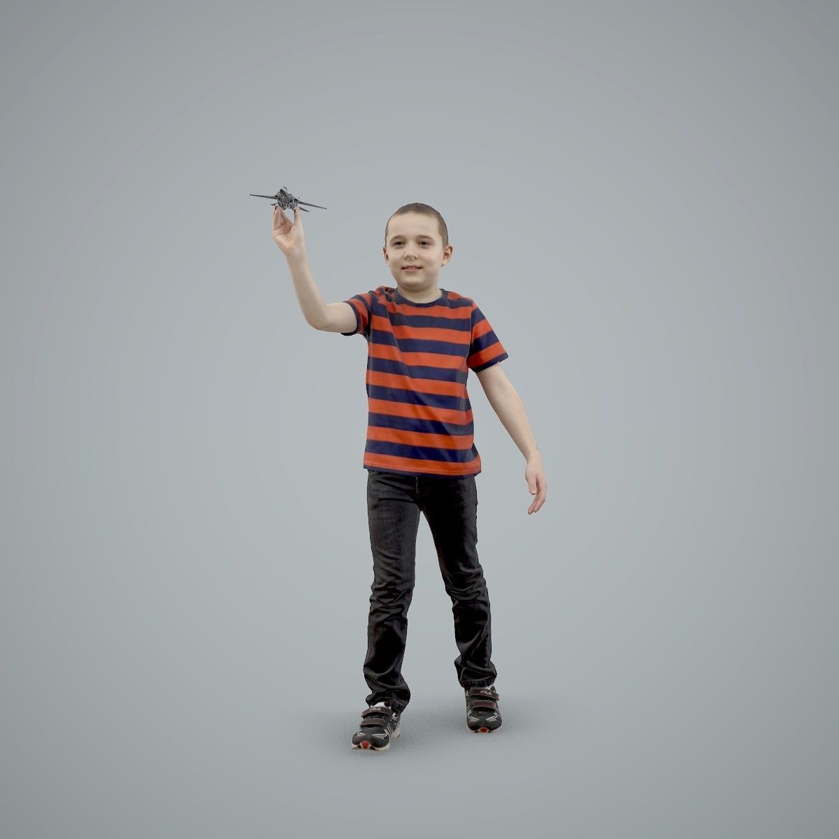 Boy Playing with an Airplane CBoy0005-HD2-O02P01-S 3D model_20