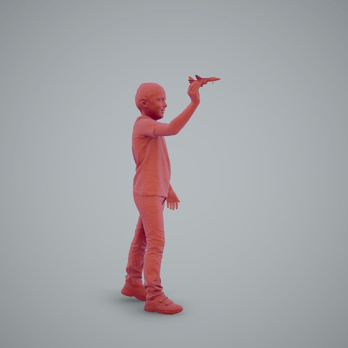 Boy Playing with an Airplane CBoy0005-HD2-O02P01-S 3D model_69