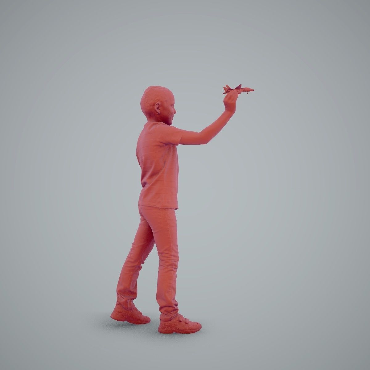 Boy Playing with an Airplane CBoy0005-HD2-O02P01-S 3D model_42