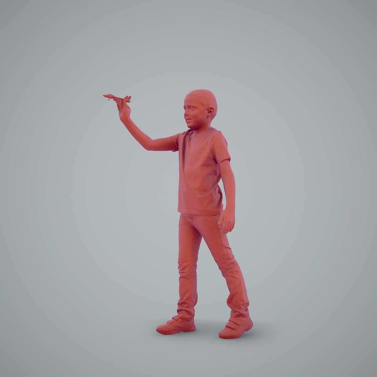 Boy Playing with an Airplane CBoy0005-HD2-O02P01-S 3D model_43