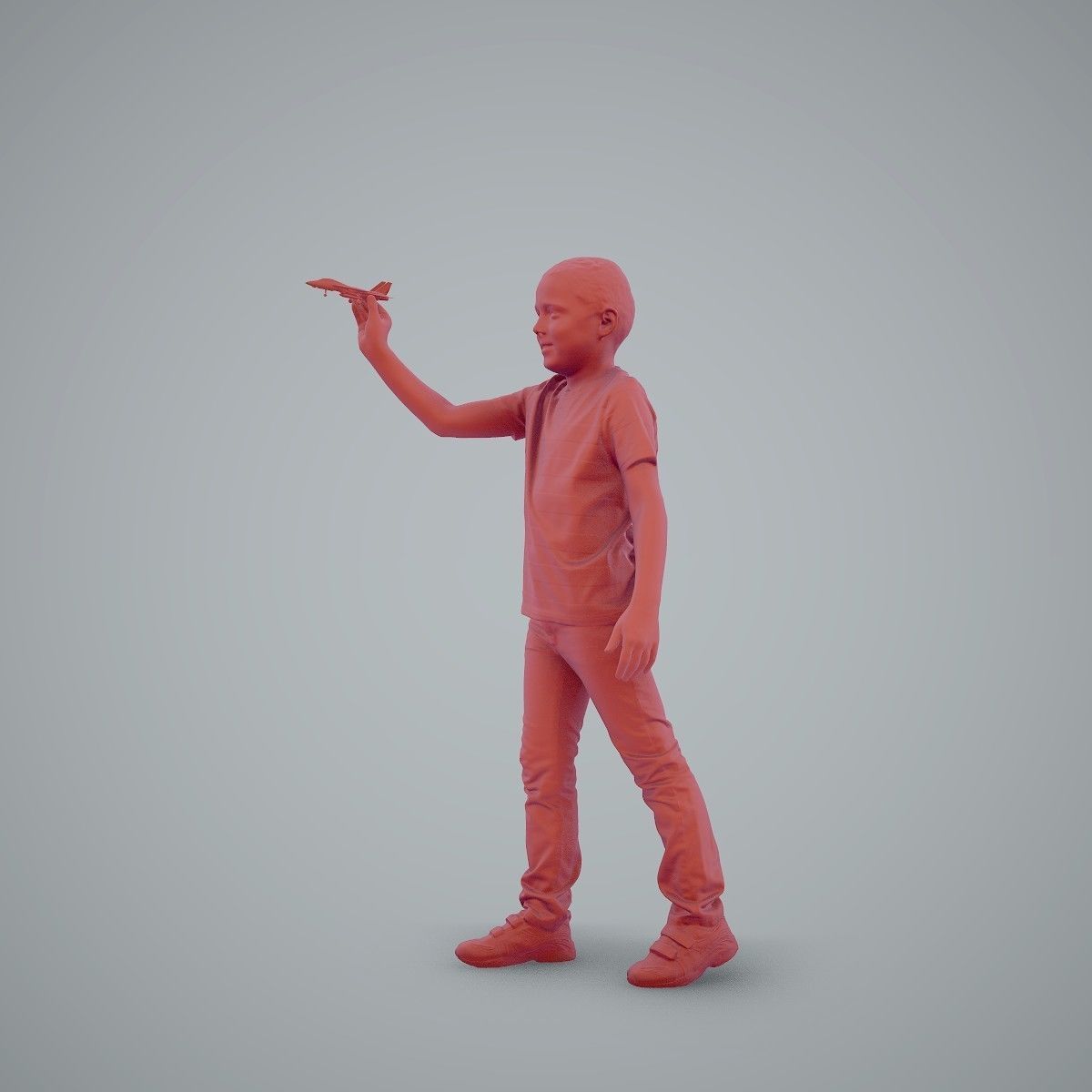 Boy Playing with an Airplane CBoy0005-HD2-O02P01-S 3D model_37
