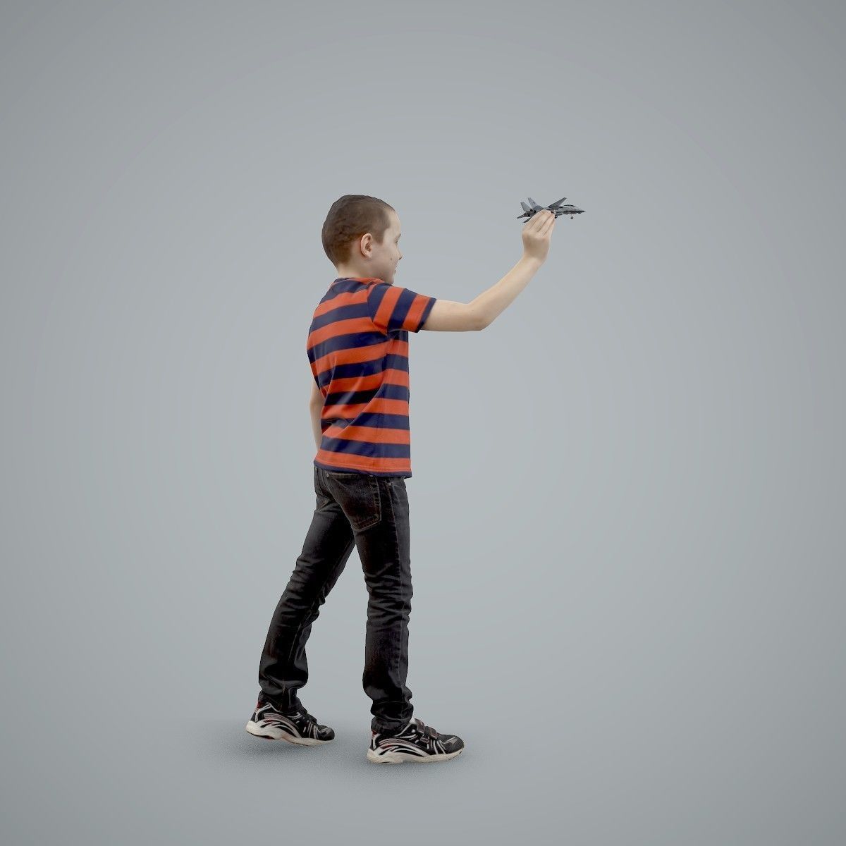Boy Playing with an Airplane CBoy0005-HD2-O02P01-S 3D model_2