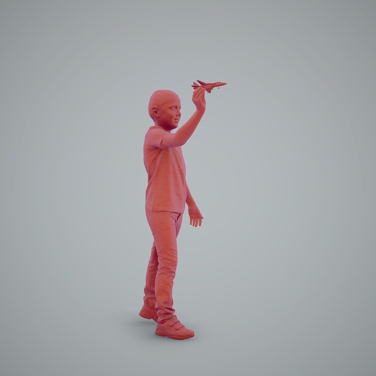 Boy Playing with an Airplane CBoy0005-HD2-O02P01-S 3D model_24