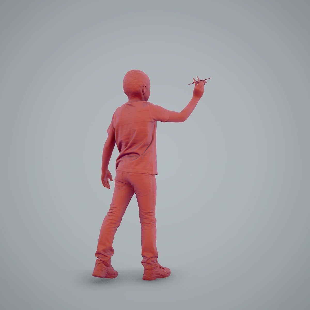Boy Playing with an Airplane CBoy0005-HD2-O02P01-S 3D model_36