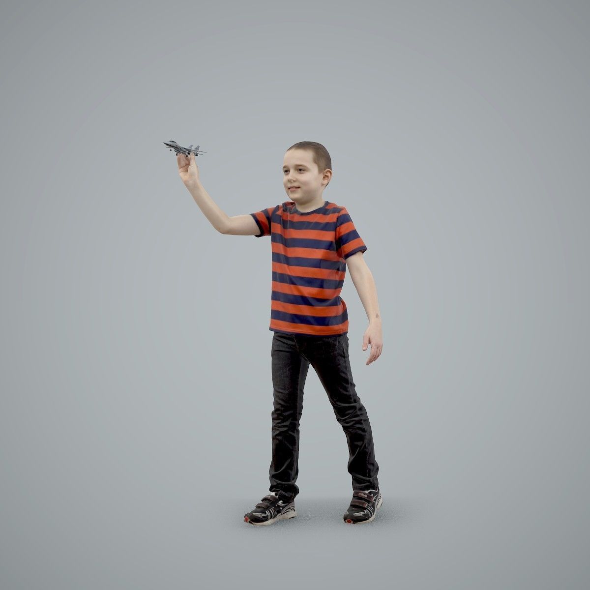 Boy Playing with an Airplane CBoy0005-HD2-O02P01-S 3D model_59