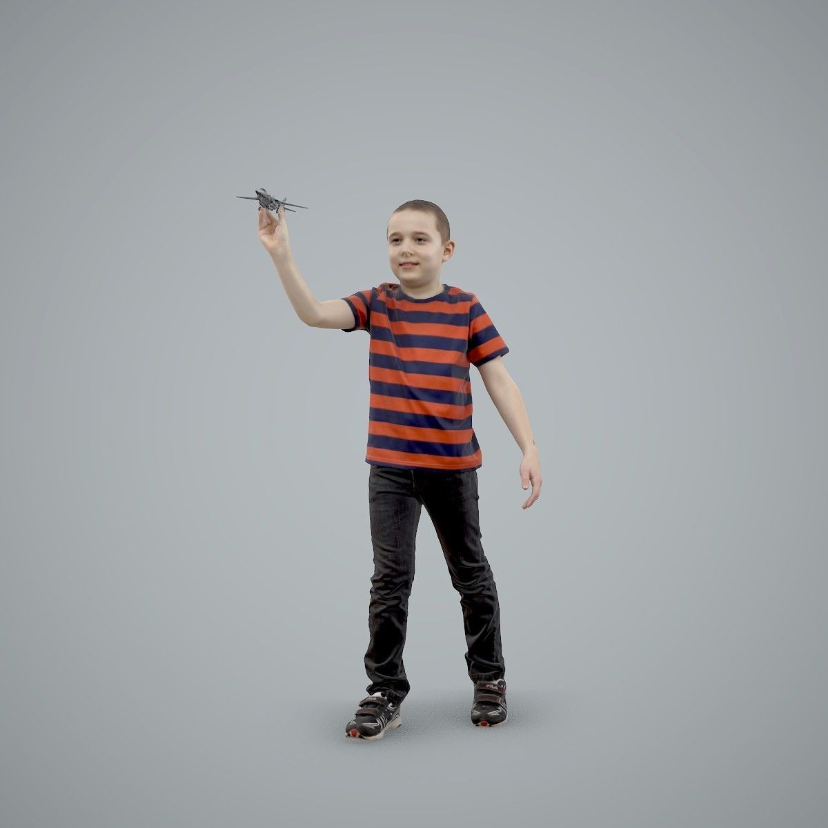 Boy Playing with an Airplane CBoy0005-HD2-O02P01-S 3D model_19