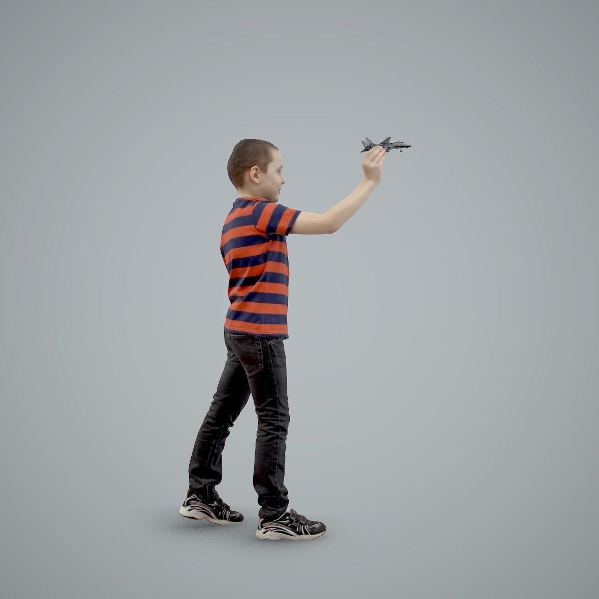 Boy Playing with an Airplane CBoy0005-HD2-O02P01-S 3D model_13