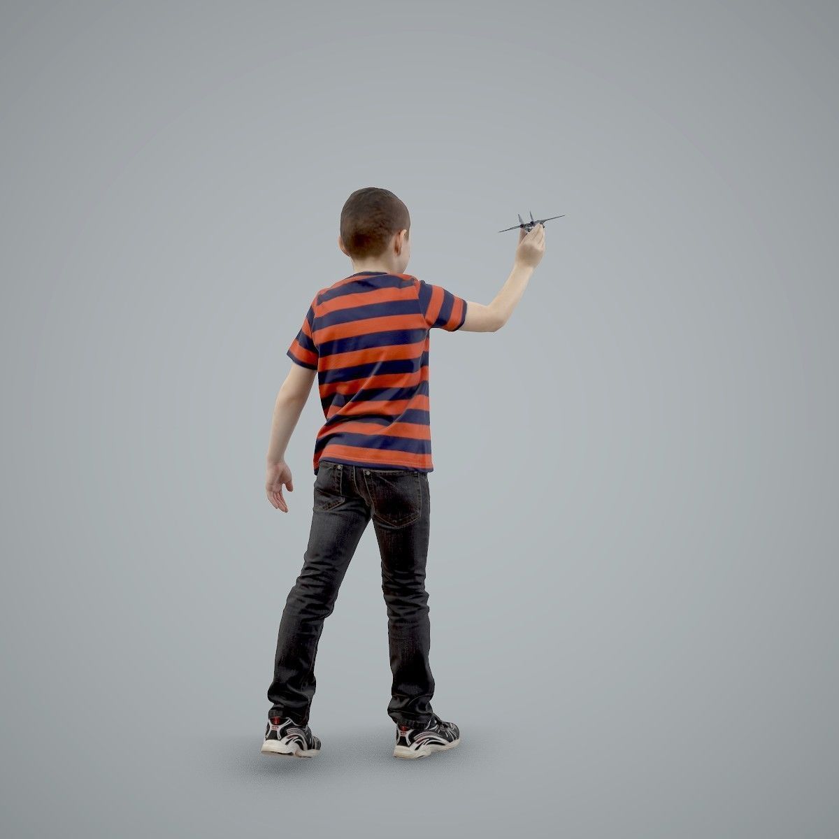 Boy Playing with an Airplane CBoy0005-HD2-O02P01-S 3D model_3
