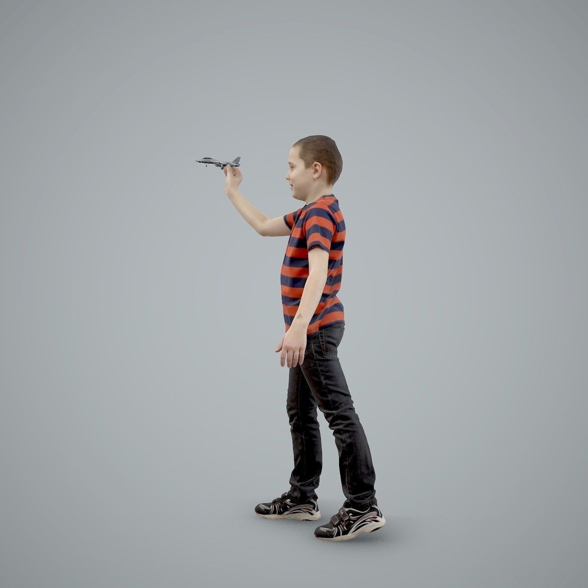 Boy Playing with an Airplane CBoy0005-HD2-O02P01-S 3D model_53