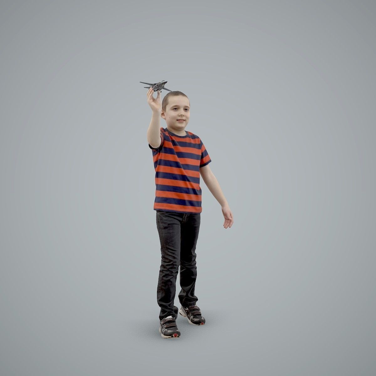 Boy Playing with an Airplane CBoy0005-HD2-O02P01-S 3D model_8