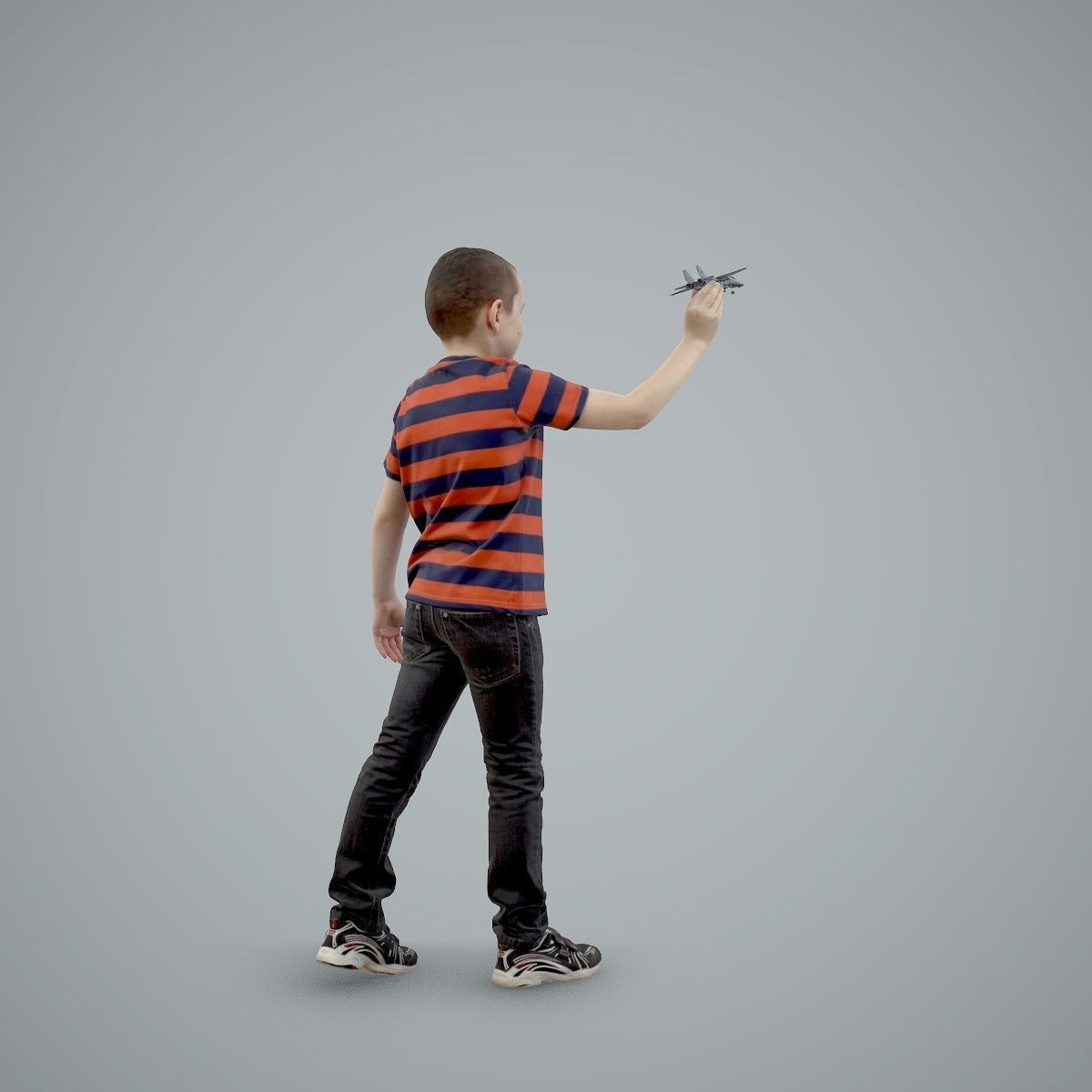 Boy Playing with an Airplane CBoy0005-HD2-O02P01-S 3D model_9